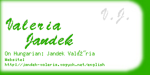 valeria jandek business card